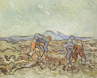 Vincent Van Gogh Peasants Lifting Potatoes (nn04) France oil painting art